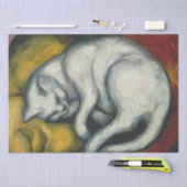 Papier Mousseline Chat blanc (Artisanat)