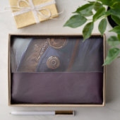 Papier Mousseline Chat blanc en Costume Steampunk Découpage (Cadeau)