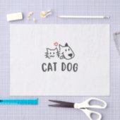 Papier Mousseline Chat Chien – Conception de chat et de chien minima (Artisanat)