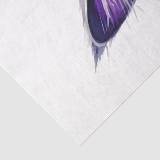 Papier Mousseline Chat cool violet papier découpage (Détail)