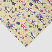 Papier Mousseline Chat Dans Le Casquette | Motif jaune (Détail)