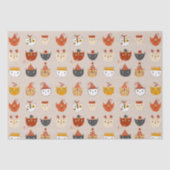 Papier Mousseline Chat de fête (Recto)