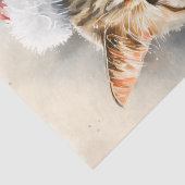 Papier Mousseline Chat de Noël mignon (Détail)