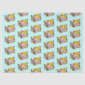 Papier Mousseline Chat de Pâques Orange (Recto)