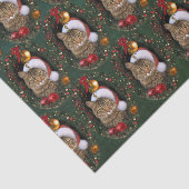 Papier Mousseline Chat de Père Noël (Détail)