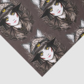 Papier Mousseline Chat de sorcière Halloween Déplaisant Portrait mig (Détail)