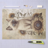 Papier Mousseline Chat de tournesol Siamese Kitten (Artisanat)