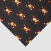 Papier Mousseline Chat d'Halloween brillant orange (Détail)