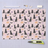 Papier Mousseline Chat d'Halloween mignonne orange (Artisanat)