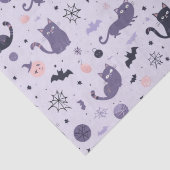 Papier Mousseline Chat d'Halloween mignonne violet (Détail)