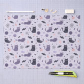 Papier Mousseline Chat d'Halloween mignonne violet (Artisanat)