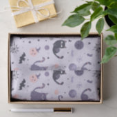 Papier Mousseline Chat d'Halloween mignonne violet (Cadeau)