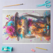 Papier Mousseline Chat d'Imaginaire floral lunaire de découpage (Artisanat)