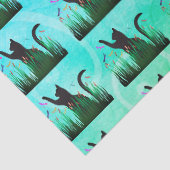 Papier Mousseline Chat & Dragons (Détail)