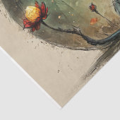 Papier Mousseline Chat drôle avec un casquette - Découpage - (Détail)