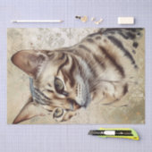 Papier Mousseline Chat du Bengale (Artisanat)