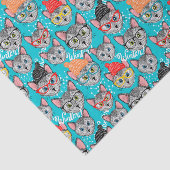 Papier Mousseline Chat en casquette (Détail)