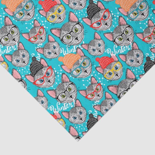 Papier Mousseline Chat en casquette (Détail)