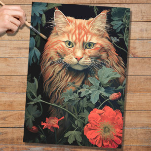 Papier Mousseline Chat en Tapisserie 2 Papier de découpage