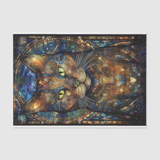 Papier Mousseline Chat en verre tendu 2 (Recto)