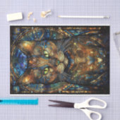 Papier Mousseline Chat en verre tendu 2 (Artisanat)