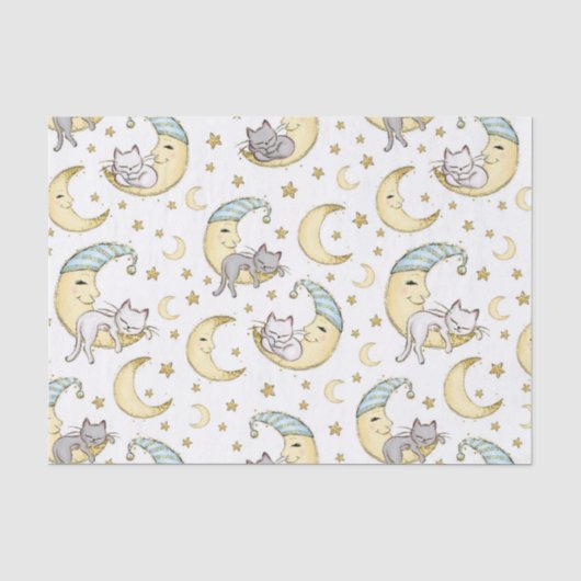 Papier Mousseline Chat endormi (Recto)