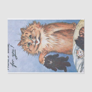 Papier Mousseline Chat et chatons, Louis Wain