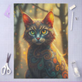 Papier Mousseline Chat Fantastique Coloré (Artisanat)