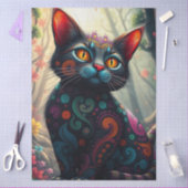 Papier Mousseline Chat Fantastique Coloré (Artisanat)
