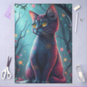 Papier Mousseline Chat Fantastique Violet (Artisanat)