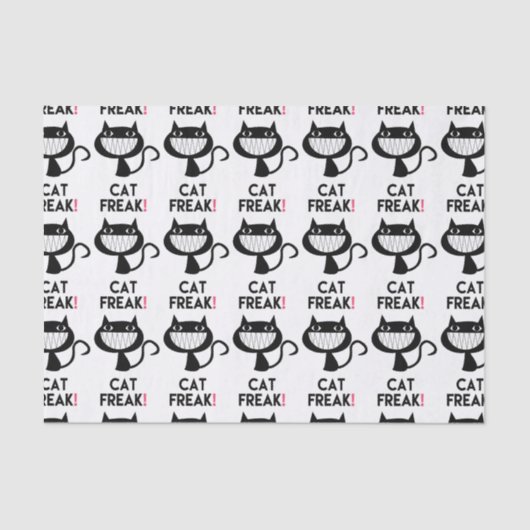 Papier Mousseline Chat Freak ! Papier Tissu Fun (Recto)