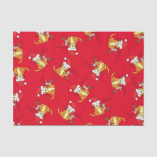 Papier Mousseline Chat Funny Noël Cartographie mignonne souris souri