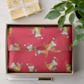 Papier Mousseline Chat Funny Noël Cartographie mignonne souris souri (Cadeau)