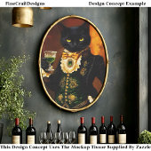 Papier Mousseline Chat gothique victorien avec Absinthe EG9L Découpa