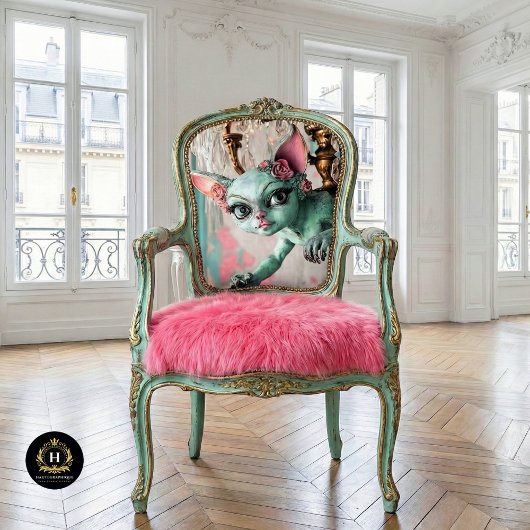 Papier Mousseline Chat gothique Whimsical Gargoyle Découpage