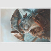 Papier Mousseline Chat habillé en découpage pirate (Recto)