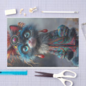 Papier Mousseline Chat haute mode 2 (Artisanat)