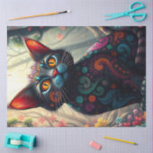 Papier Mousseline Chat Imaginaire coloré (Artisanat)