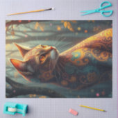 Papier Mousseline Chat Imaginaire coloré (Artisanat)