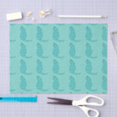 Papier Mousseline Chat japonais - Kimono turquoise (Artisanat)