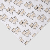 Papier Mousseline Chat longue crème Chihuahua mignonne Chien Motif (Détail)