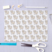 Papier Mousseline Chat longue crème Chihuahua mignonne Chien Motif (Artisanat)