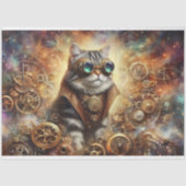 Papier Mousseline Chat mécanique cosmique Dream World Decoupage (Recto)