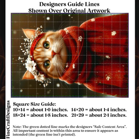 Papier Mousseline Chat mignon en rouge Écharpe de flocon de neige ED