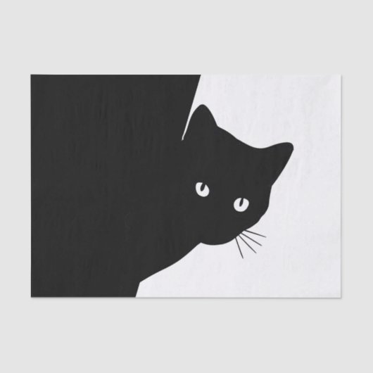 Papier Mousseline Chat noir (Recto)