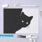 Papier Mousseline Chat noir (Artisanat)