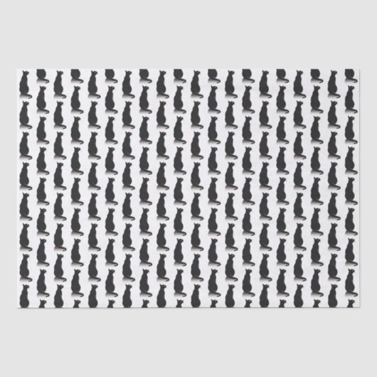 Papier Mousseline Chat noir (Recto)
