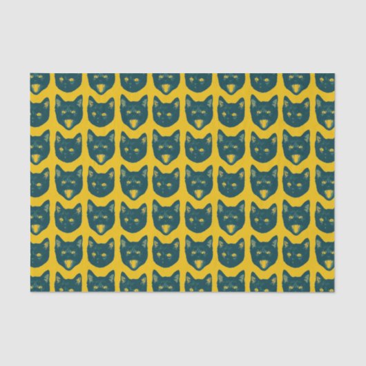 Papier Mousseline Chat noir (Recto)