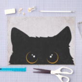 Papier Mousseline Chat noir (Artisanat)