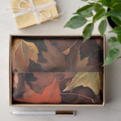 Papier Mousseline Chat noir à l'automne Feuilles 1 papier découpage (Cadeau)